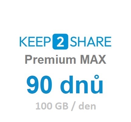 Premium account MAX on Keep2Share for 90 days