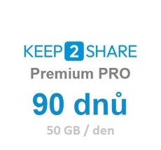 Premium účet PRO Keep2Share na 90 dnů