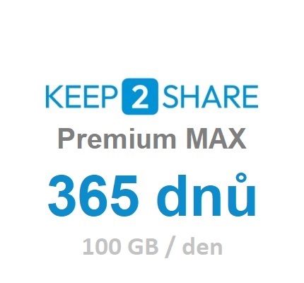 Premium account MAX on Keep2Share for 365 days